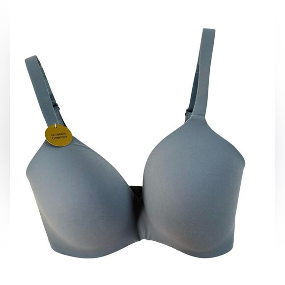 Wacoal 852189 How Perfect Wirefree T-Shirt Blue Bra - Sz 32DD - Picture 4 of 6